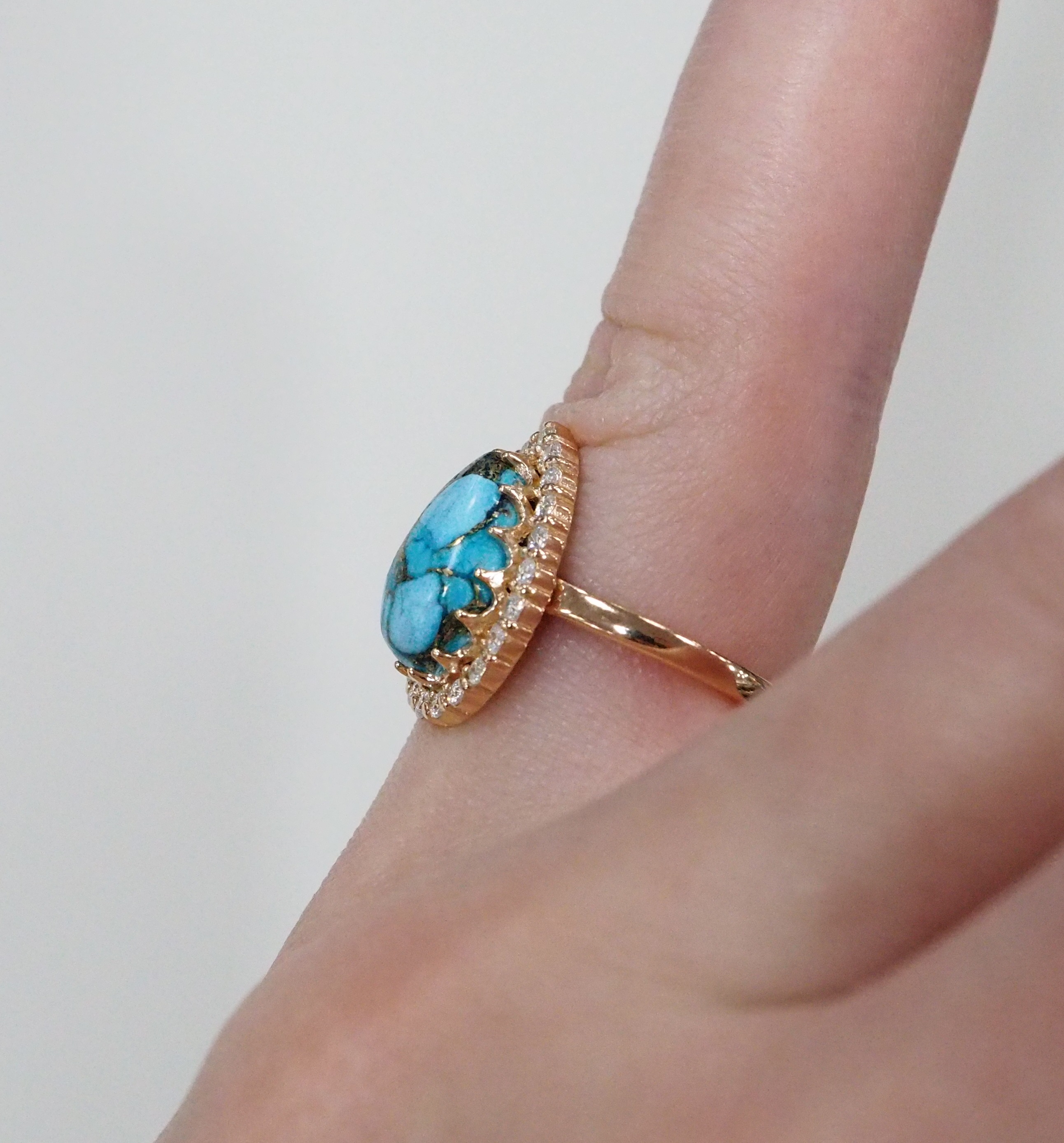 Серебряное кольцо с бирюзой